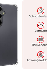 NoXx Hoes Geschikt voor Samsung A35 Hoesje Siliconen Cover Shock Proof Back Case Shockproof Hoes - Transparant - 2x