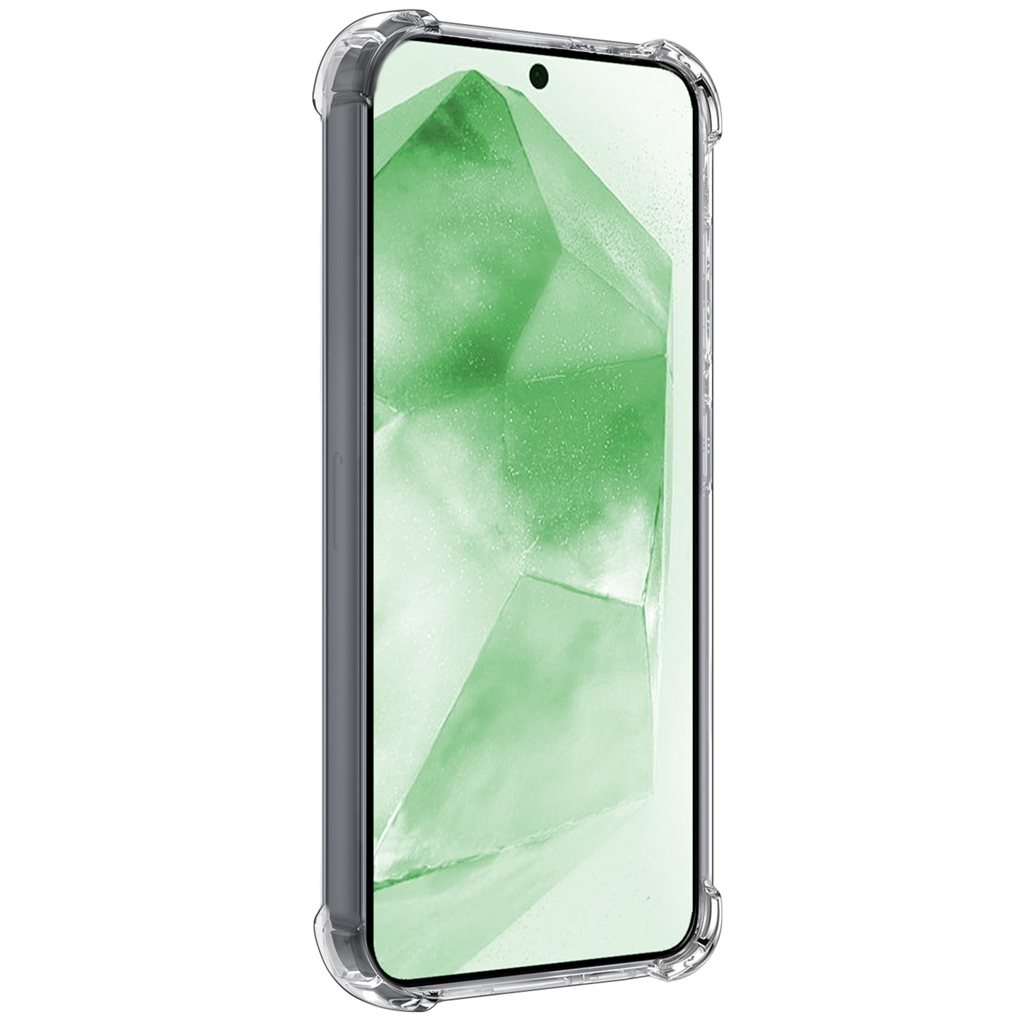 BASEY. Hoes Geschikt voor Samsung A55 Hoesje Shock Proof Case Hoes Met Screenprotector - Hoesje Geschikt voor Samsung Galaxy A55 Hoes Cover Shockproof - Transparant
