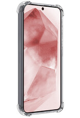 NoXx Hoes Geschikt voor Samsung A55 Hoesje Pasjeshouder Cover Shock Proof Case Siliconen Hoes Met Kaarthouder - Transparant