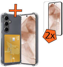 Nomfy Nomfy Samsung Galaxy A55 Hoesje Pashouder Met 2x Screenprotector