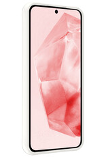 NoXx Hoes Geschikt voor Samsung A35 Hoesje Cover Siliconen Back Case Hoes Met Screenprotector - Wit