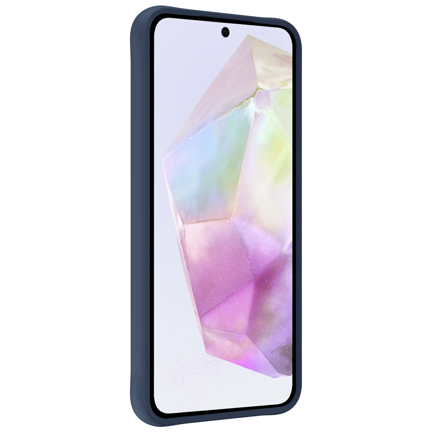 Nomfy Hoesje Geschikt voor Samsung A35 Hoesje Siliconen Cover Case - Hoes Geschikt voor Samsung Galaxy A35 5G Hoes Back Case - Donkerblauw