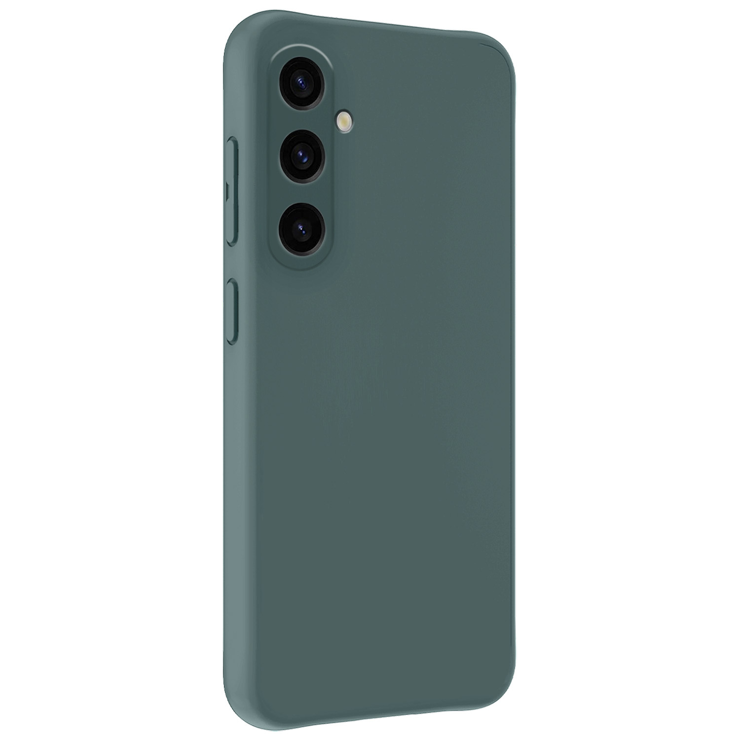 BASEY. Hoes Geschikt voor Samsung A35 Hoesje Siliconen Back Cover Case - Hoesje Geschikt voor Samsung Galaxy A35 5G Hoes Cover Hoesje - Donkergroen