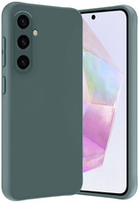 Nomfy Hoesje Geschikt voor Samsung A35 Hoesje Siliconen Cover Case - Hoes Geschikt voor Samsung Galaxy A35 5G Hoes Back Case - Donkergroen