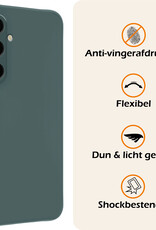 Nomfy Hoesje Geschikt voor Samsung A35 Hoesje Siliconen Cover Case - Hoes Geschikt voor Samsung Galaxy A35 5G Hoes Back Case - Donkergroen