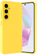 Nomfy Hoesje Geschikt voor Samsung A35 Hoesje Siliconen Cover Case - Hoes Geschikt voor Samsung Galaxy A35 5G Hoes Back Case - Geel