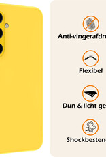 Nomfy Hoesje Geschikt voor Samsung A35 Hoesje Siliconen Cover Case - Hoes Geschikt voor Samsung Galaxy A35 5G Hoes Back Case - Geel