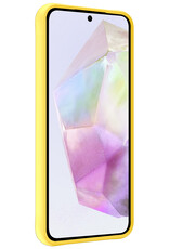 Nomfy Hoesje Geschikt voor Samsung A35 Hoesje Siliconen Cover Case - Hoes Geschikt voor Samsung Galaxy A35 5G Hoes Back Case - Geel