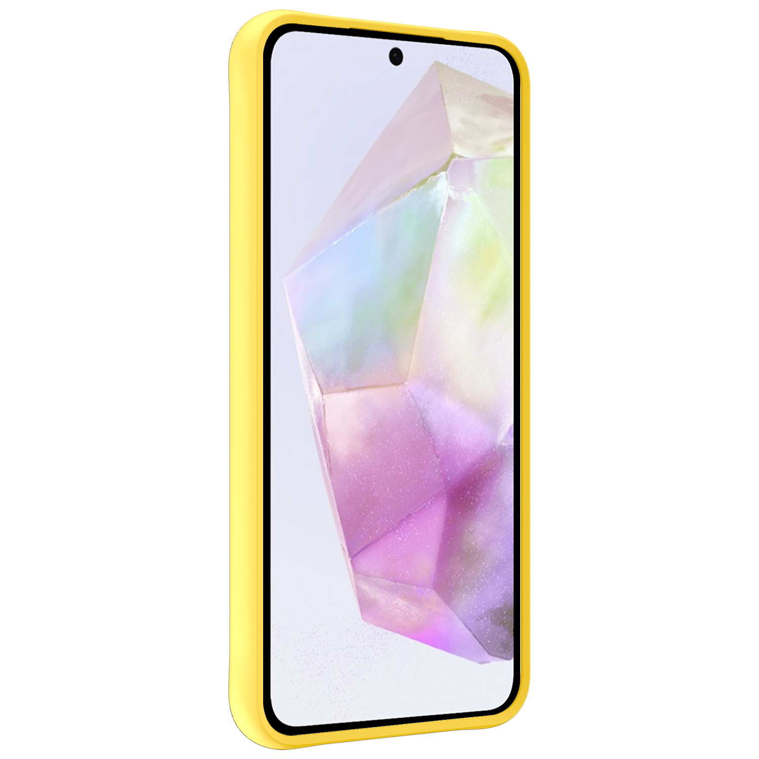 Nomfy Hoesje Geschikt voor Samsung A35 Hoesje Siliconen Cover Case - Hoes Geschikt voor Samsung Galaxy A35 5G Hoes Back Case - Geel