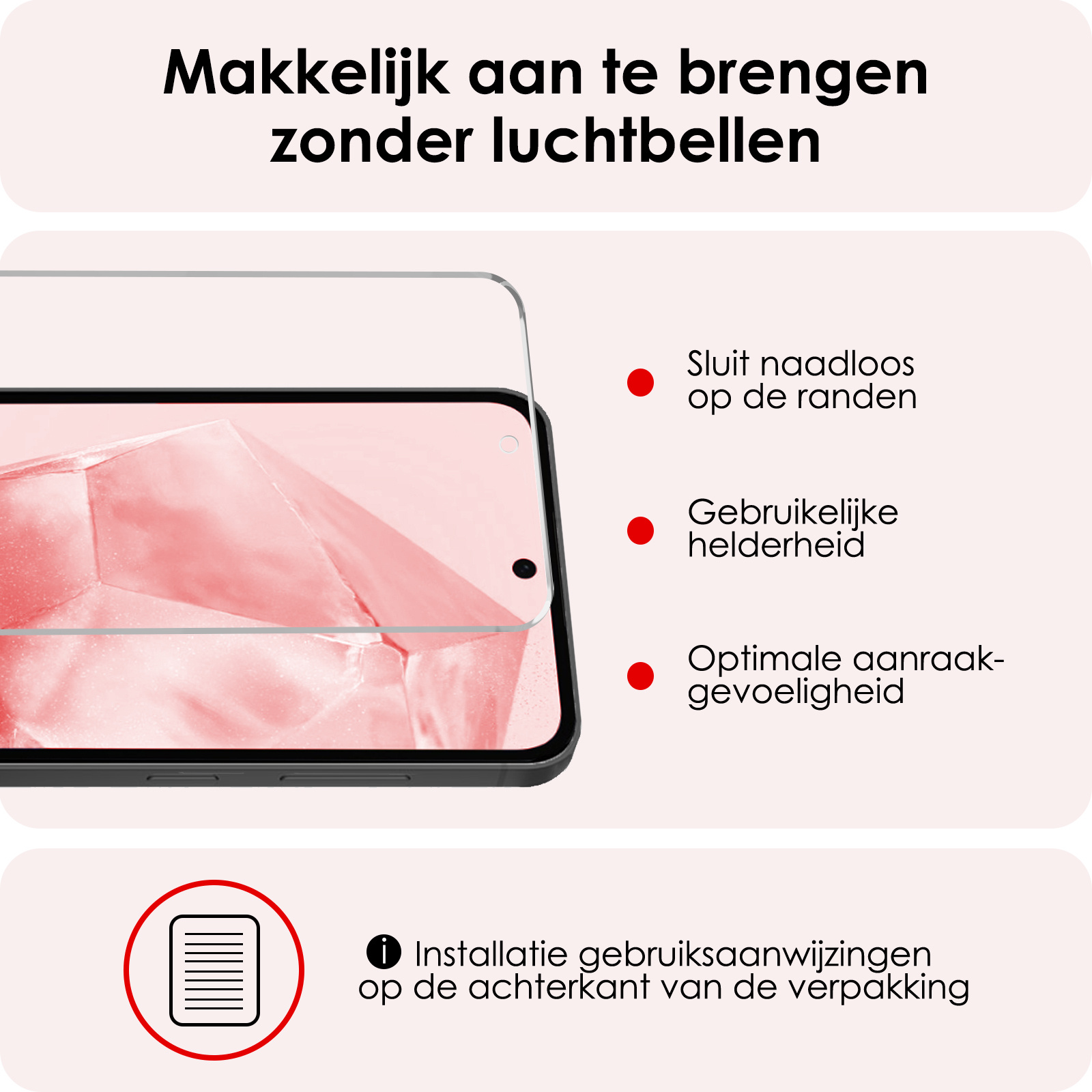 NoXx Hoes Geschikt voor Samsung A35 Hoesje Cover Siliconen Back Case Hoes Met Screenprotector - Rood