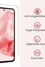 NoXx Hoes Geschikt voor Samsung A35 Hoesje Cover Siliconen Back Case Hoes Met Screenprotector - Rood