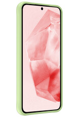 NoXx Hoes Geschikt voor Samsung A35 Hoesje Cover Siliconen Back Case Hoes Met Screenprotector - Groen