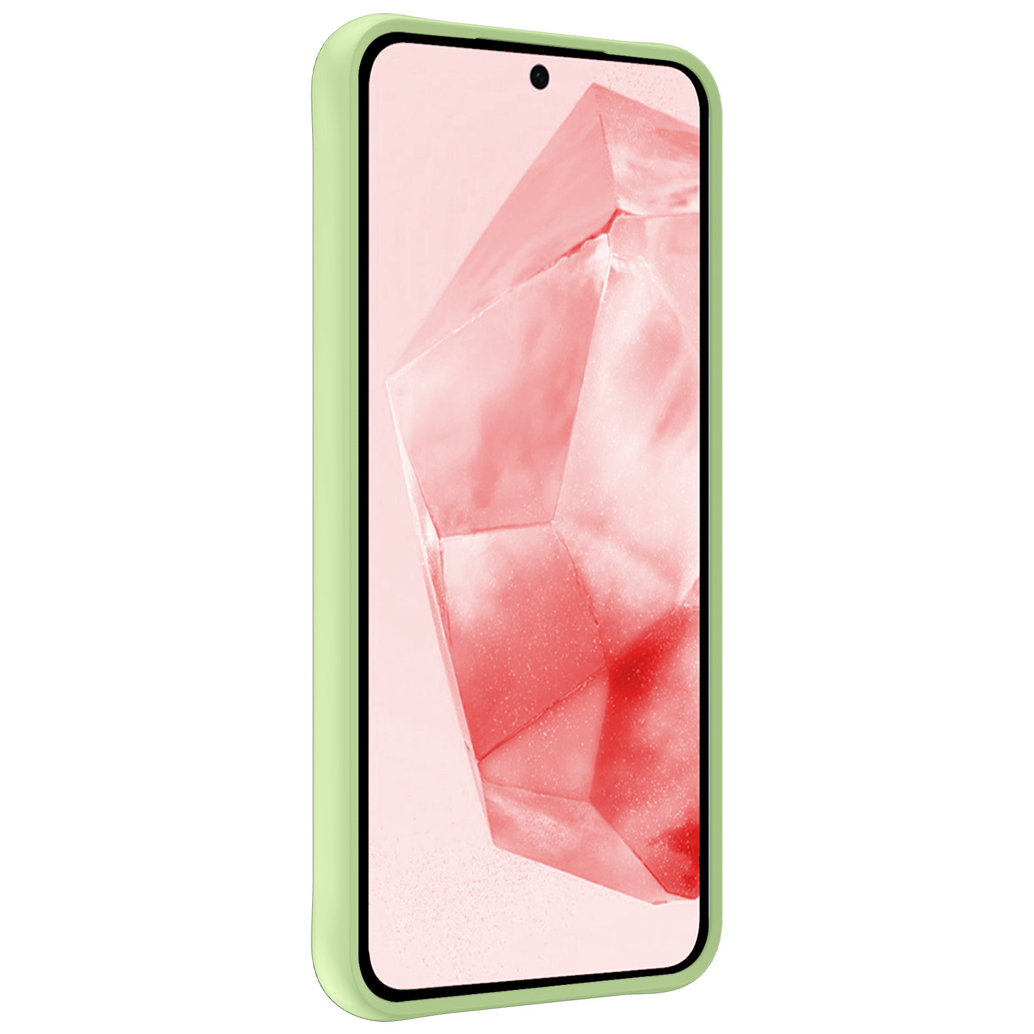NoXx Hoes Geschikt voor Samsung A35 Hoesje Cover Siliconen Back Case Hoes Met Screenprotector - Groen