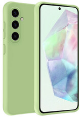 BASEY. Hoes Geschikt voor Samsung A35 Hoesje Siliconen Back Cover Case - Hoesje Geschikt voor Samsung Galaxy A35 5G Hoes Cover Hoesje - Groen