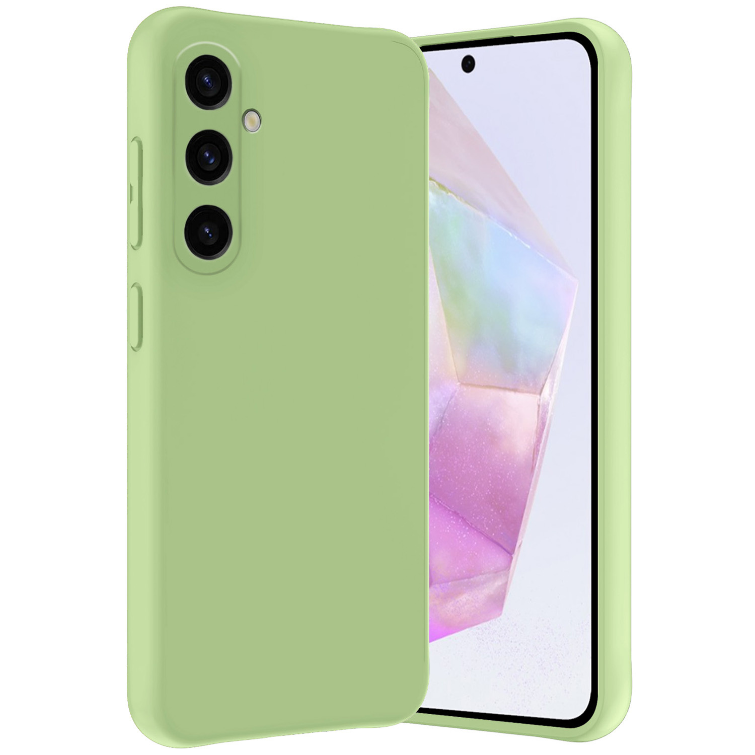 Nomfy Hoesje Geschikt voor Samsung A35 Hoesje Siliconen Cover Case - Hoes Geschikt voor Samsung Galaxy A35 5G Hoes Back Case - Groen