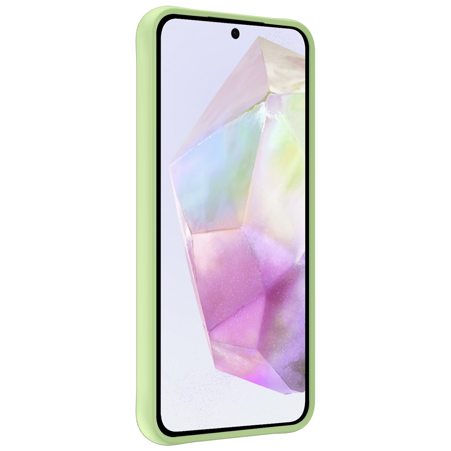 Nomfy Hoesje Geschikt voor Samsung A35 Hoesje Siliconen Cover Case - Hoes Geschikt voor Samsung Galaxy A35 5G Hoes Back Case - Groen