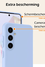 Nomfy Hoesje Geschikt voor Samsung A35 Hoesje Siliconen Cover Case - Hoes Geschikt voor Samsung Galaxy A35 5G Hoes Back Case - Lichtblauw