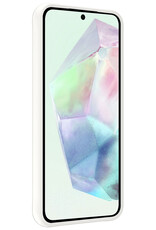 BASEY. Hoes Geschikt voor Samsung A35 Hoesje Siliconen Back Cover Case - Hoesje Geschikt voor Samsung Galaxy A35 5G Hoes Cover Hoesje - Wit