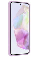 Nomfy Hoesje Geschikt voor Samsung A35 Hoesje Siliconen Cover Case - Hoes Geschikt voor Samsung Galaxy A35 5G Hoes Back Case - Lila
