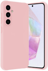 Nomfy Hoesje Geschikt voor Samsung A35 Hoesje Siliconen Cover Case - Hoes Geschikt voor Samsung Galaxy A35 5G Hoes Back Case - Lichtroze