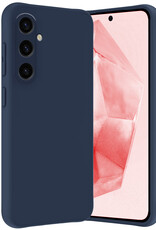 NoXx Hoes Geschikt voor Samsung A35 Hoesje Cover Siliconen Back Case Hoes - Donkerblauw