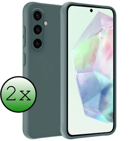 BASEY. BASEY. Samsung Galaxy A35 Hoesje Siliconen - Donkergroen - 2 PACK