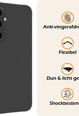 Nomfy Hoesje Geschikt voor Samsung A35 Hoesje Siliconen Cover Case - Hoes Geschikt voor Samsung Galaxy A35 5G Hoes Back Case - Zwart