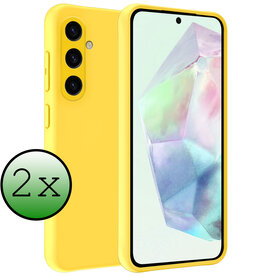 BASEY. BASEY. Samsung Galaxy A35 Hoesje Siliconen - Geel - 2 PACK