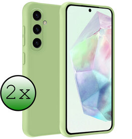 BASEY. BASEY. Samsung Galaxy A35 Hoesje Siliconen - Groen - 2 PACK