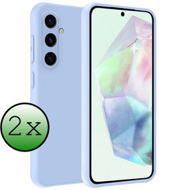 BASEY. BASEY. Samsung Galaxy A35 Hoesje Siliconen - Lichtblauw - 2 PACK