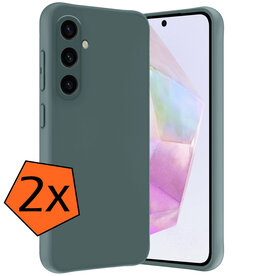 Nomfy Nomfy Samsung Galaxy A35 Hoesje Siliconen - Donkergroen - 2 PACK