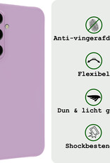 BASEY. Hoes Geschikt voor Samsung A35 Hoesje Siliconen Back Cover Case - Hoesje Geschikt voor Samsung Galaxy A35 5G Hoes Cover Hoesje - Lila - 2 Stuks