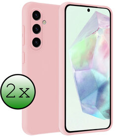 BASEY. BASEY. Samsung Galaxy A35 Hoesje Siliconen - Lichtroze - 2 PACK