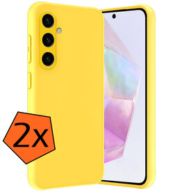Nomfy Nomfy Samsung Galaxy A35 Hoesje Siliconen - Geel - 2 PACK