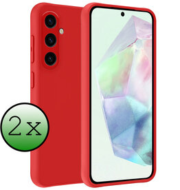 BASEY. BASEY. Samsung Galaxy A35 Hoesje Siliconen - Rood - 2 PACK