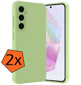 Nomfy Nomfy Samsung Galaxy A35 Hoesje Siliconen - Groen - 2 PACK
