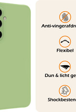 Nomfy Hoesje Geschikt voor Samsung A35 Hoesje Siliconen Cover Case - Hoes Geschikt voor Samsung Galaxy A35 5G Hoes Back Case - 2-PACK - Groen