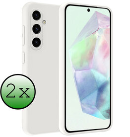 BASEY. BASEY. Samsung Galaxy A35 Hoesje Siliconen - Wit - 2 PACK