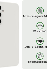 BASEY. Hoes Geschikt voor Samsung A35 Hoesje Siliconen Back Cover Case - Hoesje Geschikt voor Samsung Galaxy A35 5G Hoes Cover Hoesje - Wit - 2 Stuks