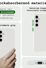 BASEY. Hoes Geschikt voor Samsung A35 Hoesje Siliconen Back Cover Case - Hoesje Geschikt voor Samsung Galaxy A35 5G Hoes Cover Hoesje - Wit - 2 Stuks