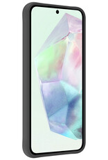 BASEY. Hoes Geschikt voor Samsung A35 Hoesje Siliconen Back Cover Case - Hoesje Geschikt voor Samsung Galaxy A35 5G Hoes Cover Hoesje - Zwart - 2 Stuks