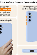 Nomfy Hoesje Geschikt voor Samsung A35 Hoesje Siliconen Cover Case - Hoes Geschikt voor Samsung Galaxy A35 5G Hoes Back Case - 2-PACK - Lichtblauw