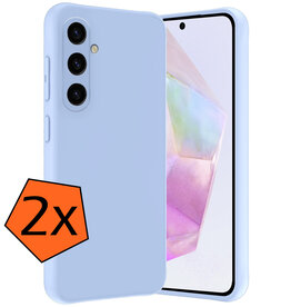 Nomfy Nomfy Samsung Galaxy A35 Hoesje Siliconen - Lichtblauw - 2 PACK