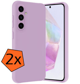 Nomfy Nomfy Samsung Galaxy A35 Hoesje Siliconen - Lila - 2 PACK
