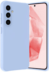 NoXx Hoes Geschikt voor Samsung A35 Hoesje Cover Siliconen Back Case Hoes - Lichtblauw