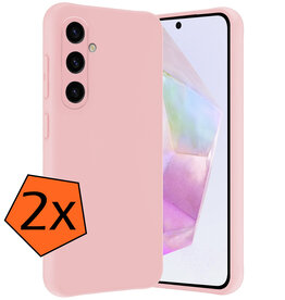 Nomfy Nomfy Samsung Galaxy A35 Hoesje Siliconen - Lichtroze - 2 PACK