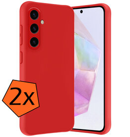 Nomfy Nomfy Samsung Galaxy A35 Hoesje Siliconen - Rood - 2 PACK