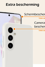 Nomfy Hoesje Geschikt voor Samsung A35 Hoesje Siliconen Cover Case - Hoes Geschikt voor Samsung Galaxy A35 5G Hoes Back Case - 2-PACK - Wit