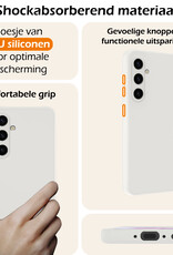 Nomfy Hoesje Geschikt voor Samsung A35 Hoesje Siliconen Cover Case - Hoes Geschikt voor Samsung Galaxy A35 5G Hoes Back Case - 2-PACK - Wit