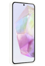 Nomfy Hoesje Geschikt voor Samsung A35 Hoesje Siliconen Cover Case - Hoes Geschikt voor Samsung Galaxy A35 5G Hoes Back Case - 2-PACK - Wit